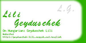 lili geyduschek business card
